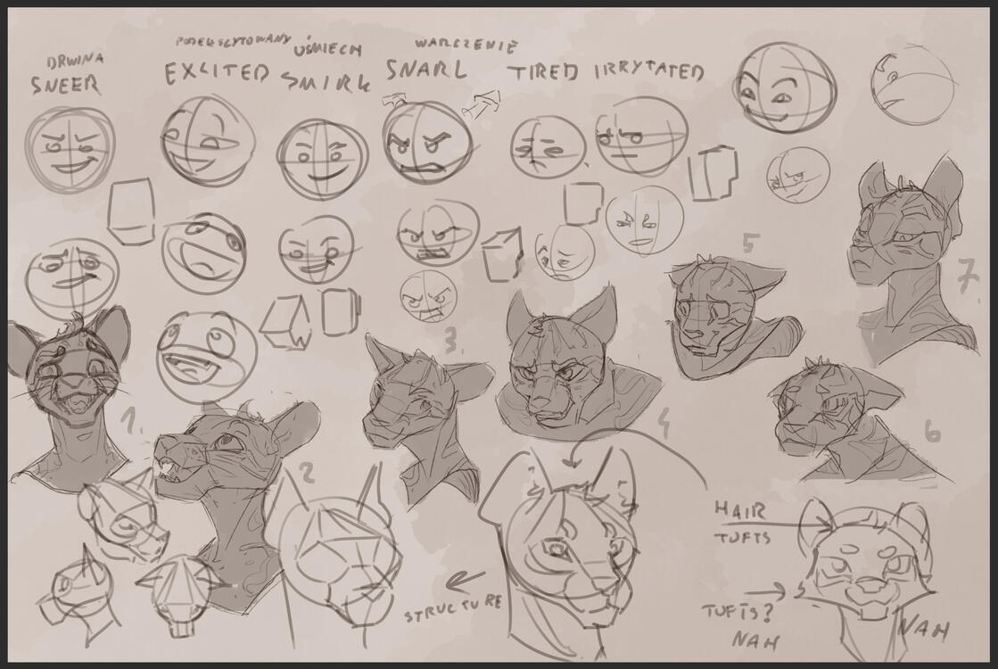 expression sheet page thumbnails